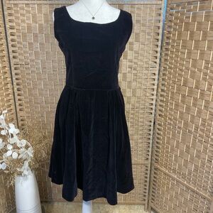 Vintage Jody California Black Red Plum Velvet Dress